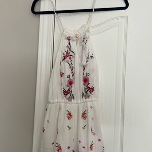RAGA White Dress with Colorful Embroidery